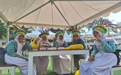 Persiapan mengikuti lomba vokal anjungan papua TMII
